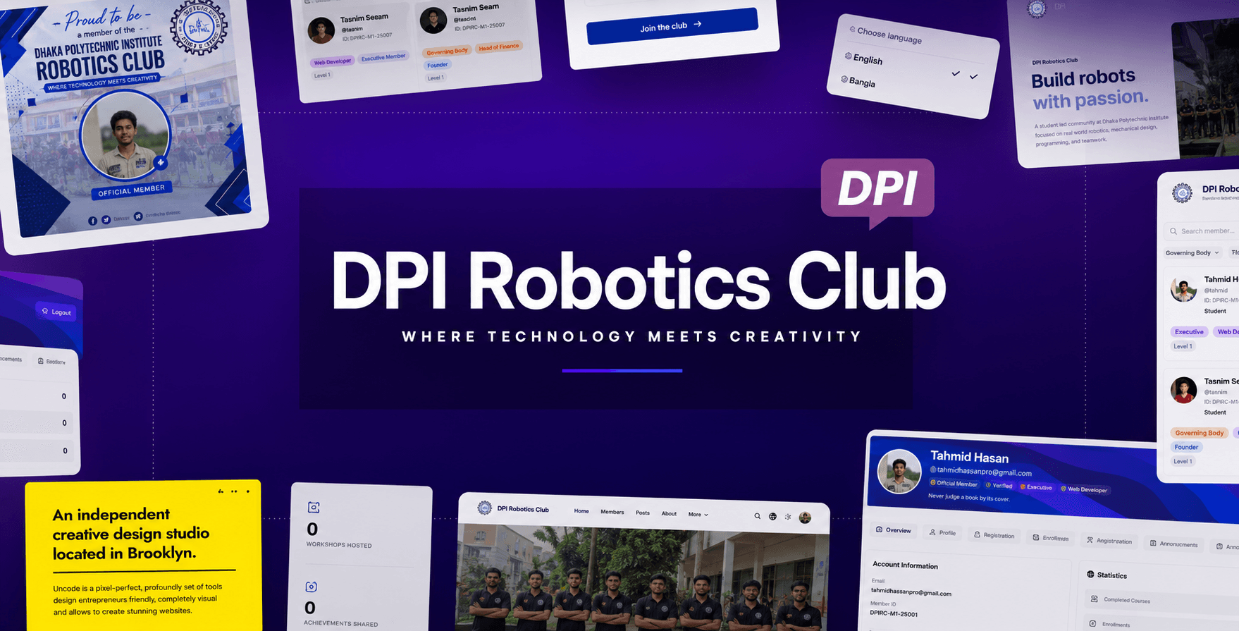DPI Robotics Club Website Screenshot
